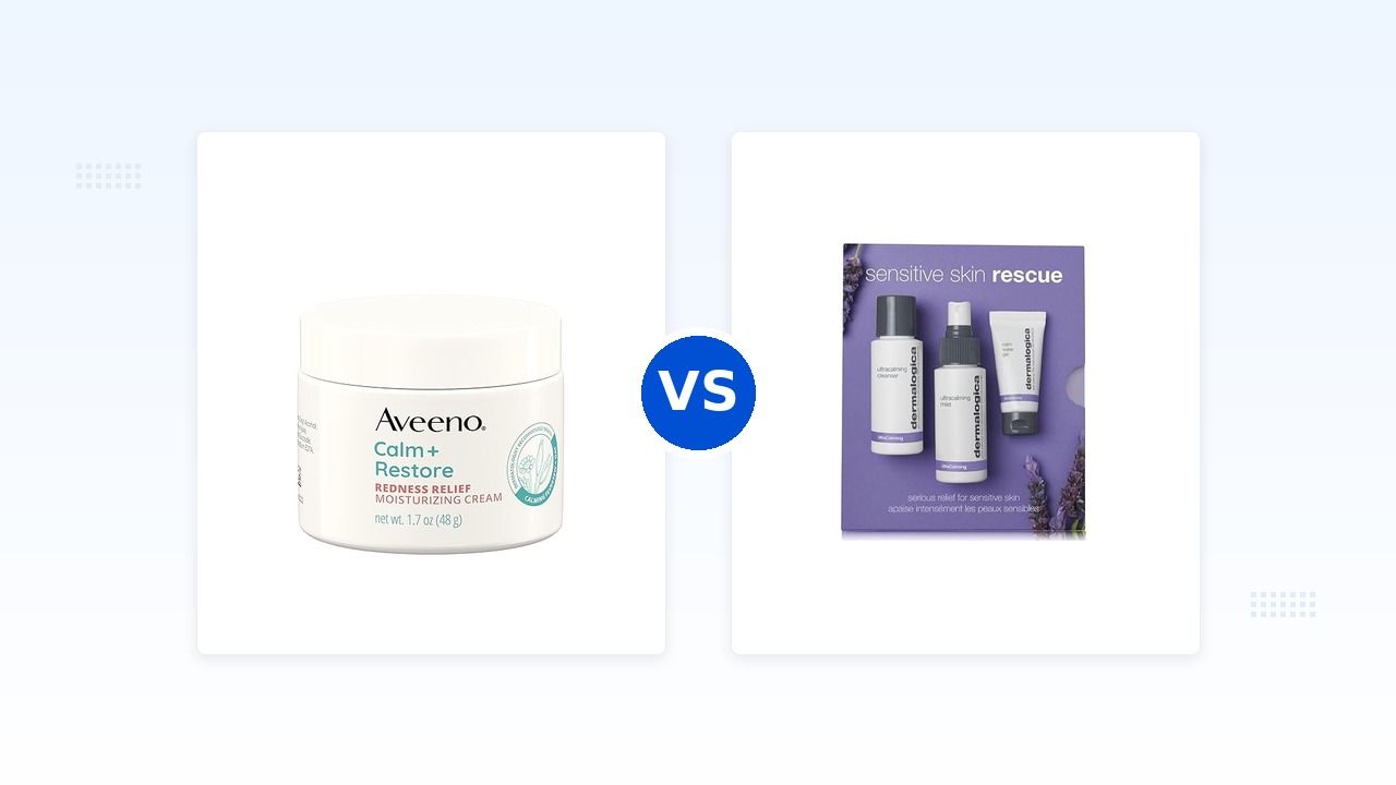 Aveeno Redness Relief Cream vs Dermalogica Sensitive Trio