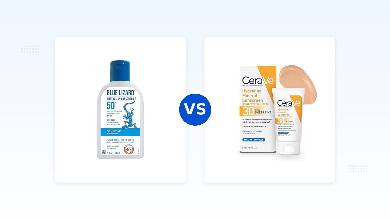 Blue Lizard vs. CeraVe: Mineral Sunscreen Showdown