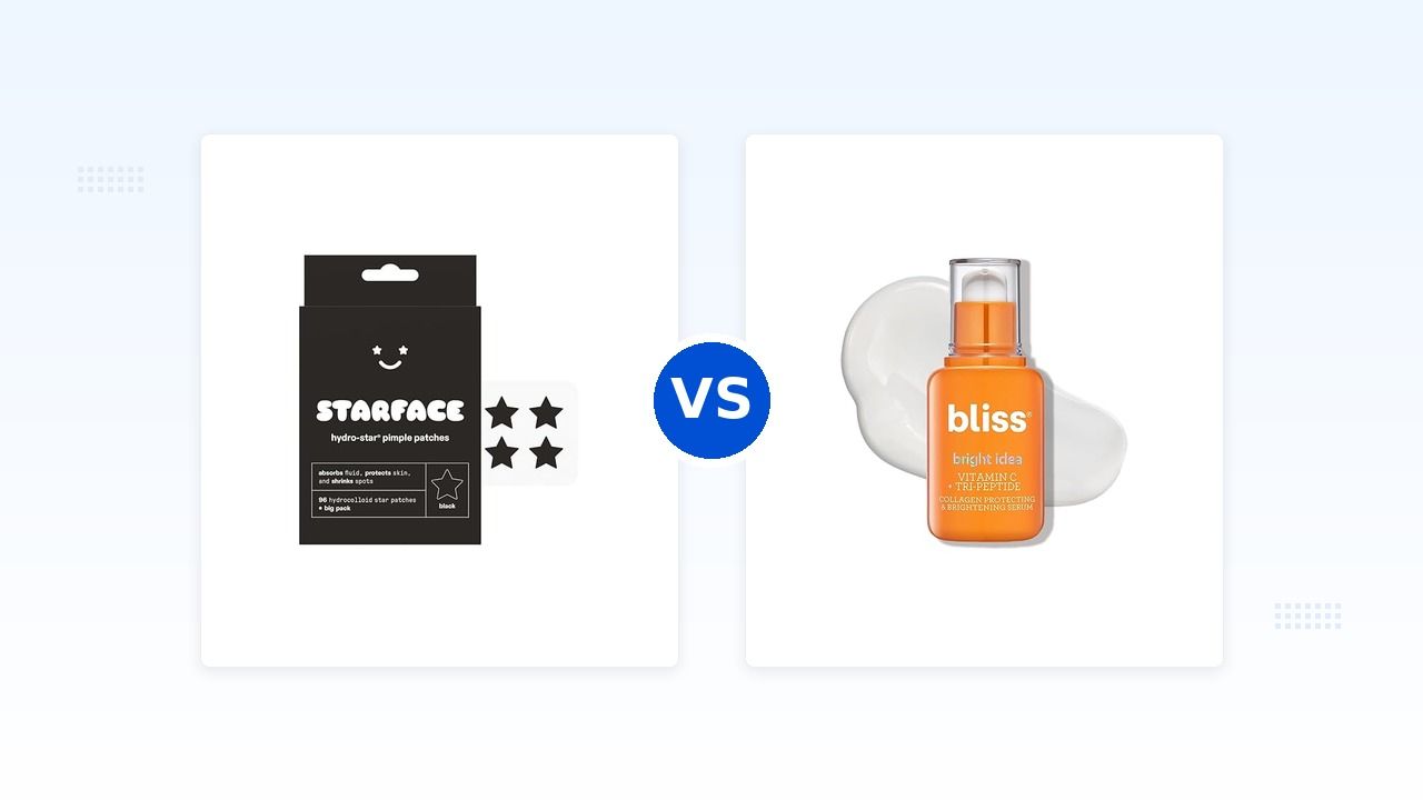 Starface Black Star Patches vs Bliss Bright Idea Serum
